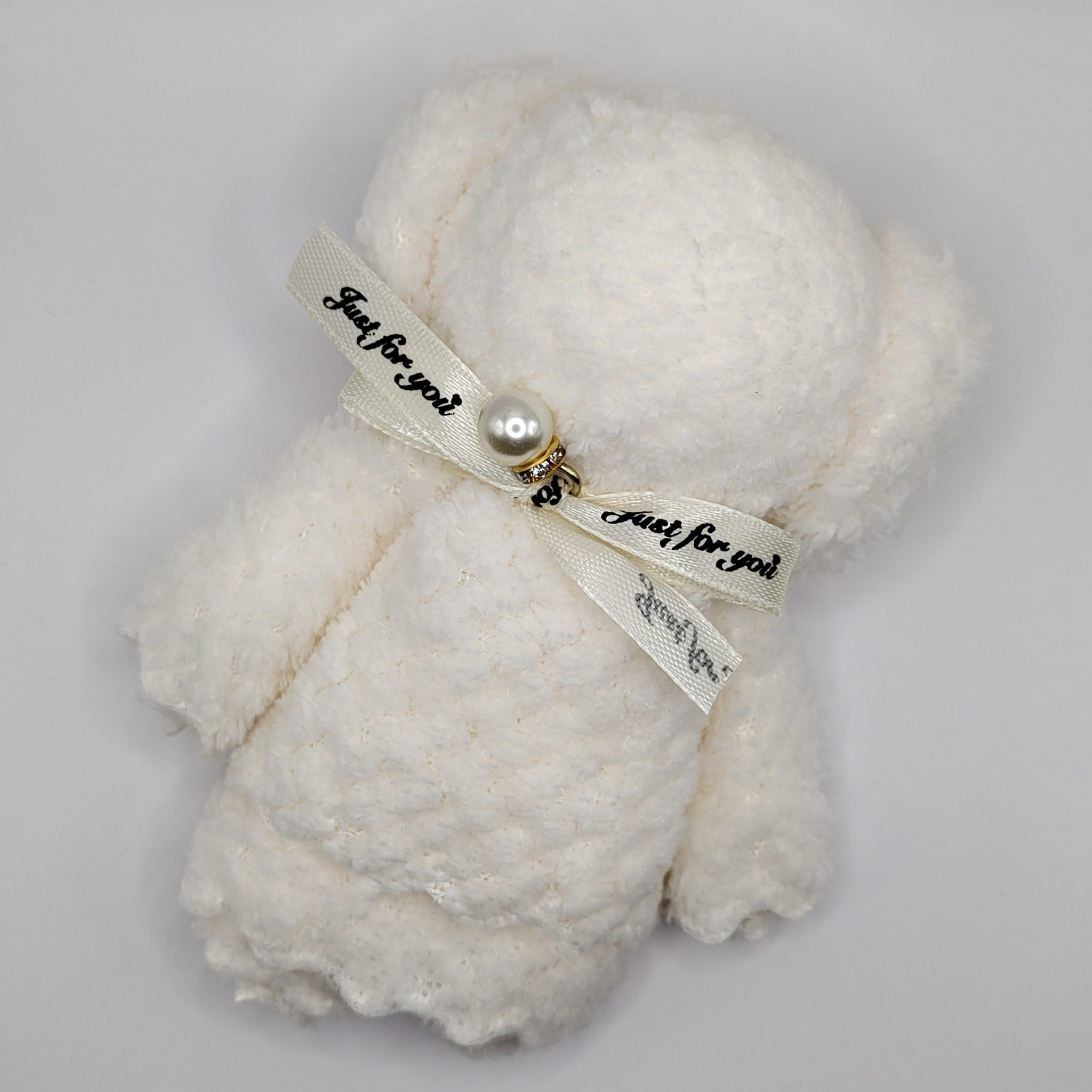 Кърпа с Форма на Мече - Бяла