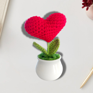 Плетено Сърце в Саксийка